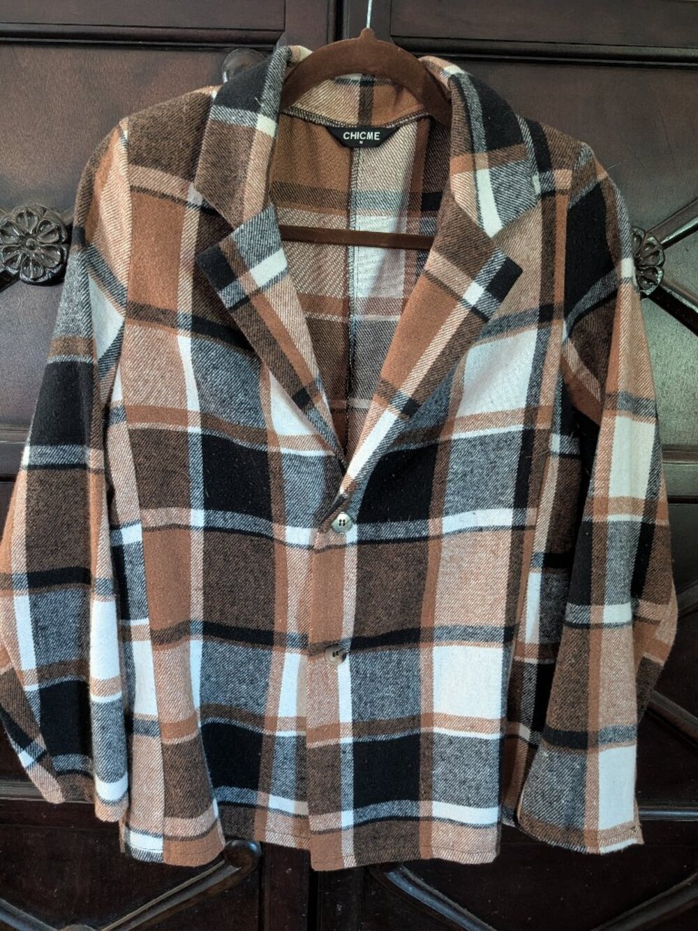 Flannel blazer
